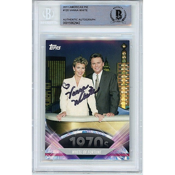 Vanna White Autographed Wheel of Fortune 2011 Topps American Pie Card Beckett - Picture 1 of 4